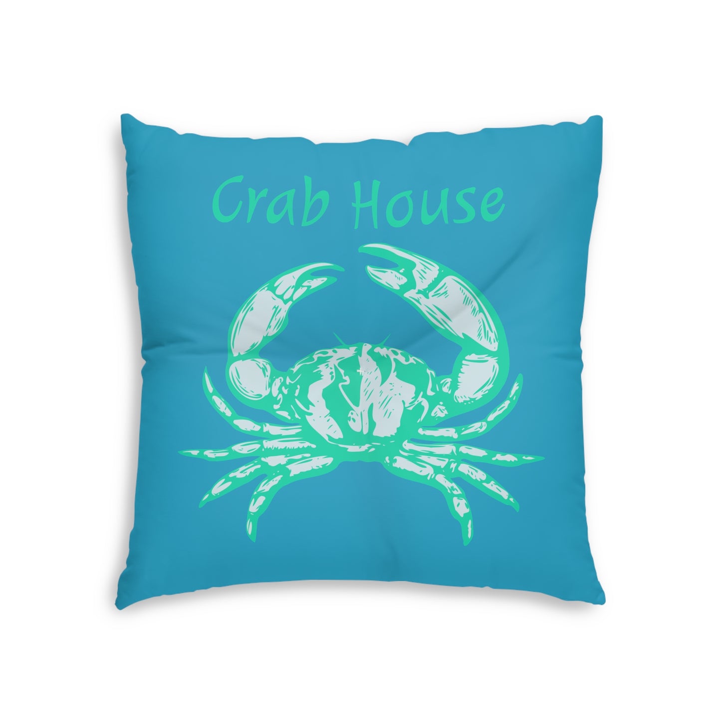 Crab House Tufted Floor Pillow, Square at Caribbean Rays