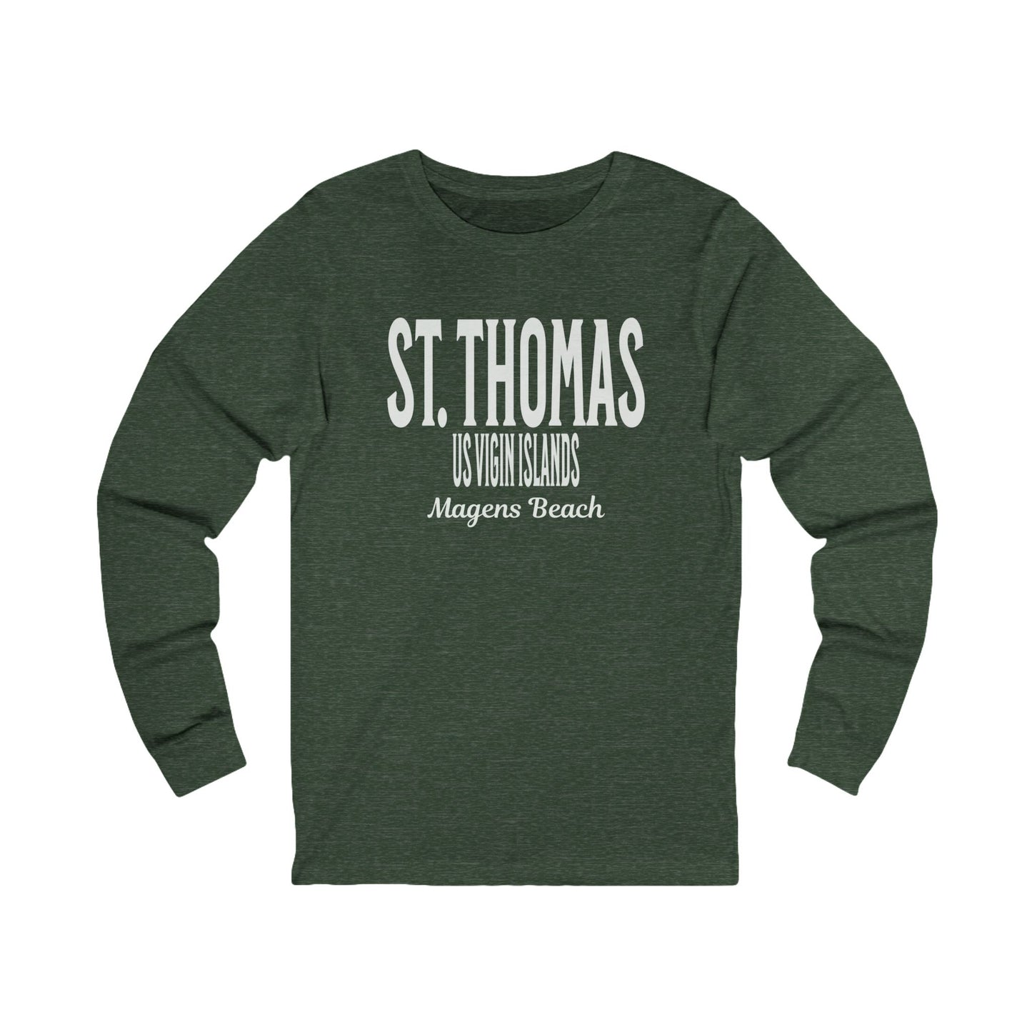 St. Thomas Unisex Jersey Long Sleeve Tee at Caribbean Rays