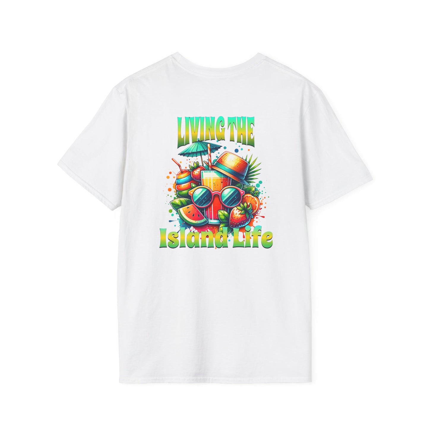 Living the Island Life Unisex Softstyle T-Shirt at Caribbean