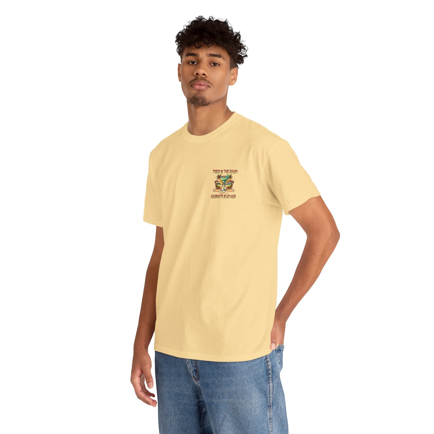 Toes in the Sand A Margarita in My Hand Unisex Heavy Cotton Tee