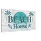 Large Beach House Teal Canvas Wall Print  Caribbean Rays