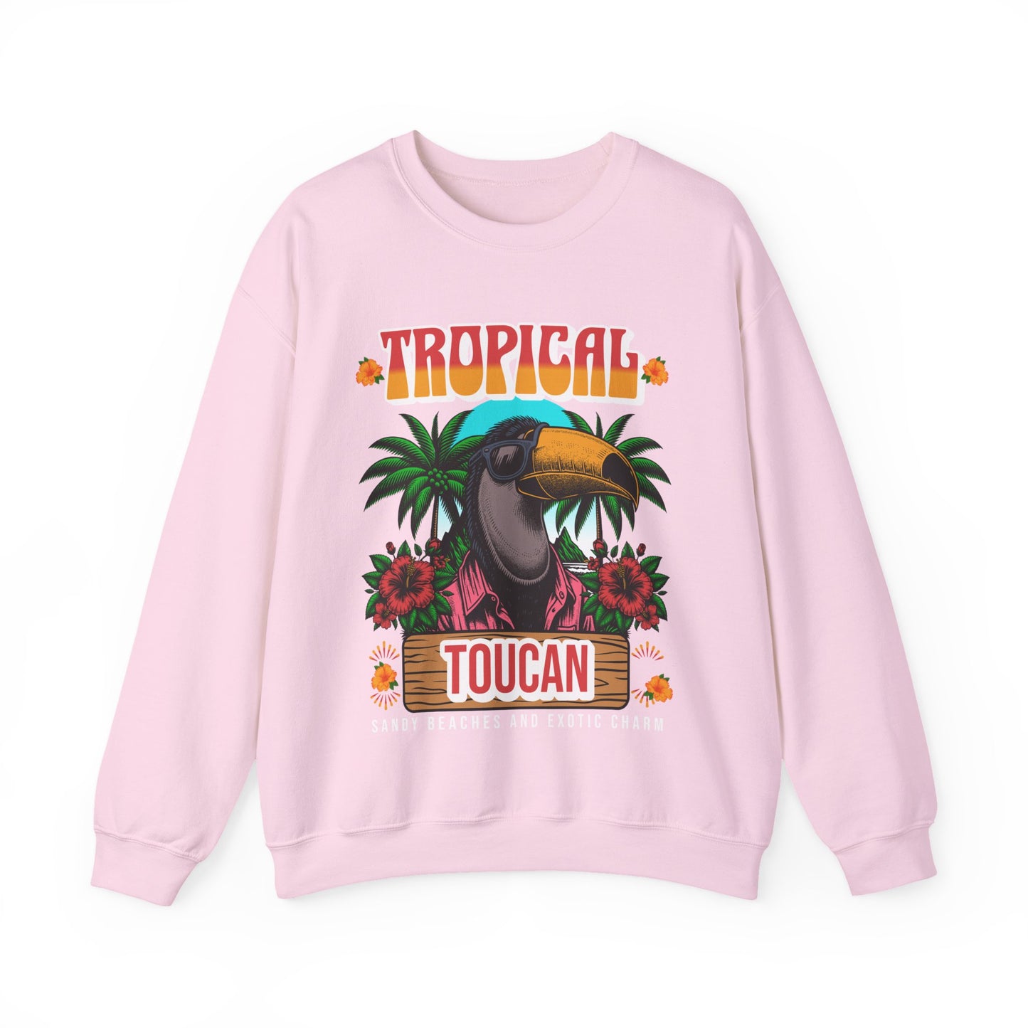 Tropical Toucan Crewneck Sweatshirt – Unisex Heavy Blend