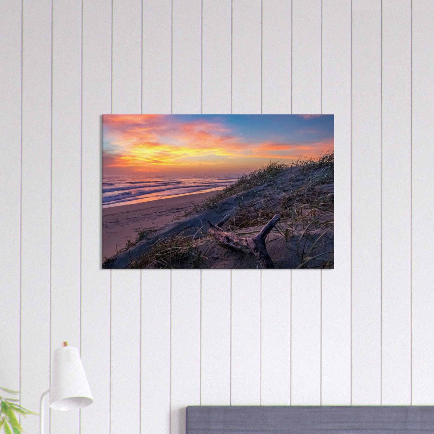Beach Dune Sunset Canvas Wall Print - Caribbean Rays