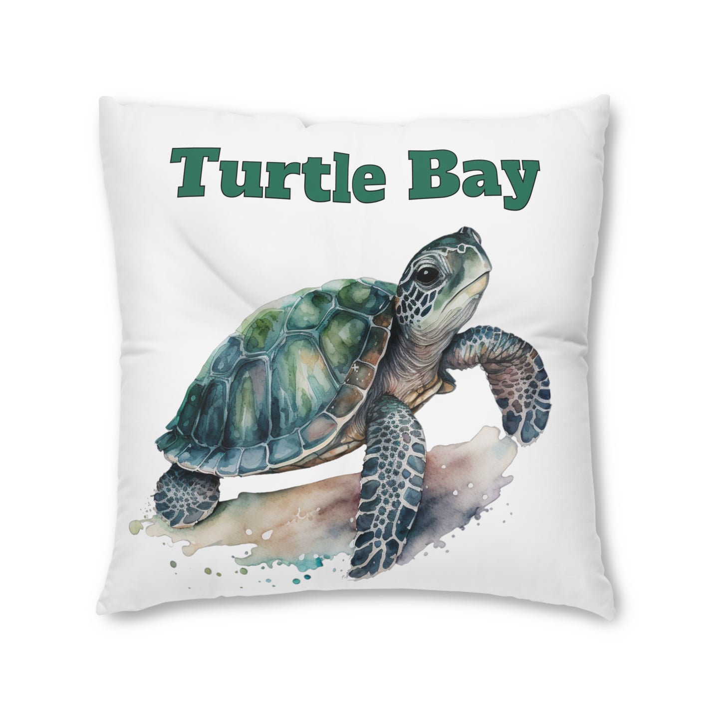 Turtle Bay Tufted Floor Pillow, Square -by Caribbean Rays