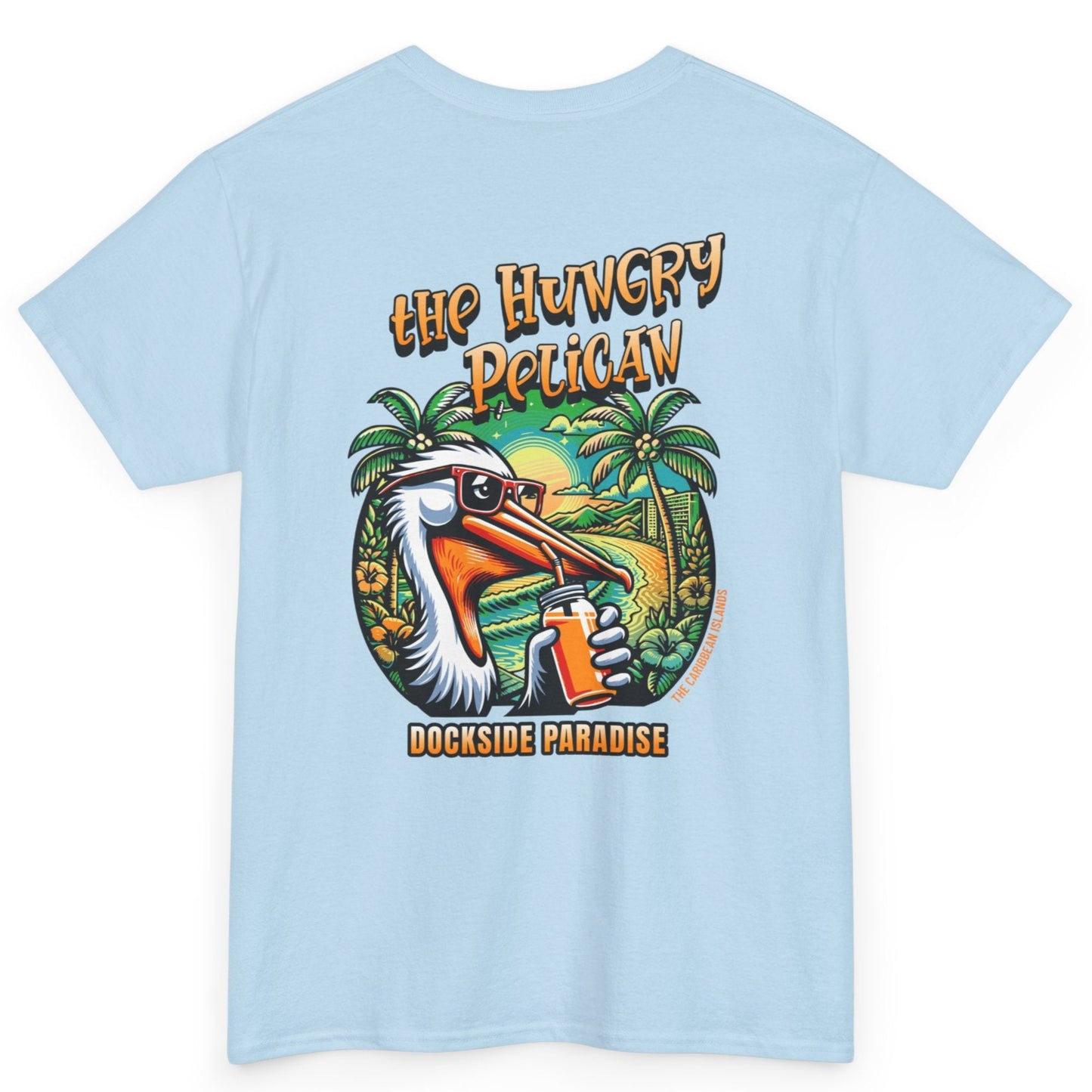 The Hungry Pelican Dockside Paradise Unisex Heavy Cotton Tee at Caribbean Rays