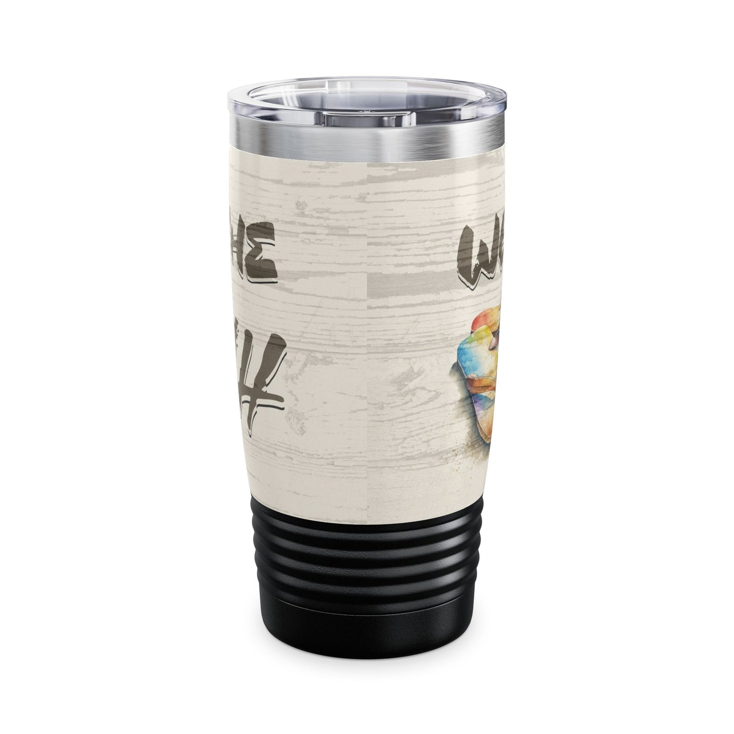 Welcome to the Beach Ringneck Tumbler, 20oz - Caribbean Rays