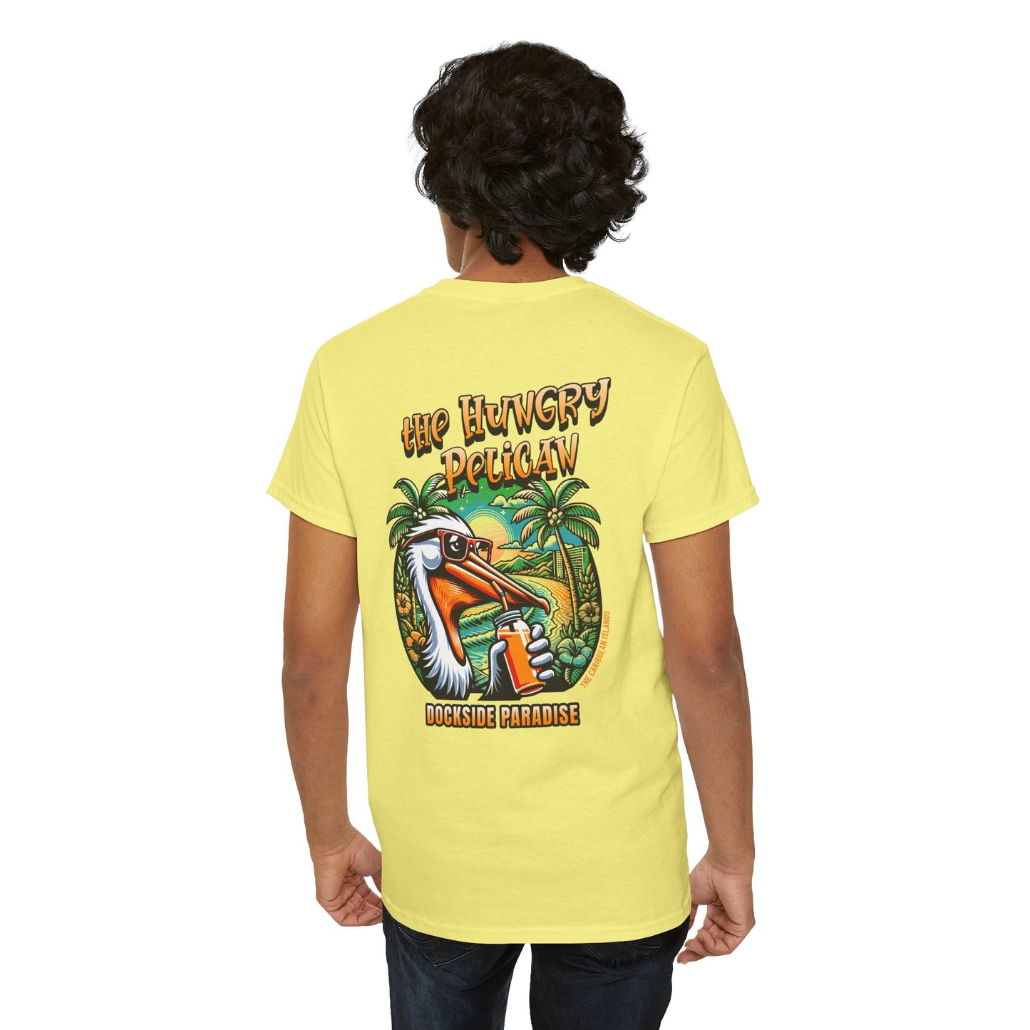 The Hungry Pelican Dockside Paradise Unisex Heavy Cotton Tee