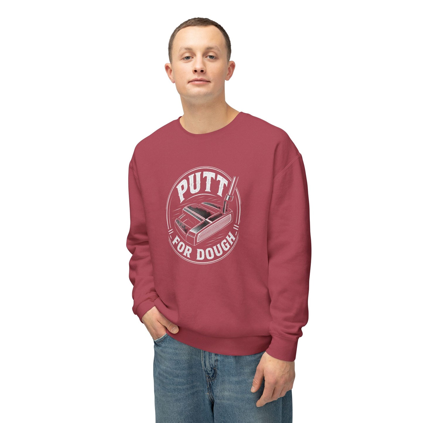 Putt For Dough Crewneck Sweatshirt — Funny Golf Putter Design