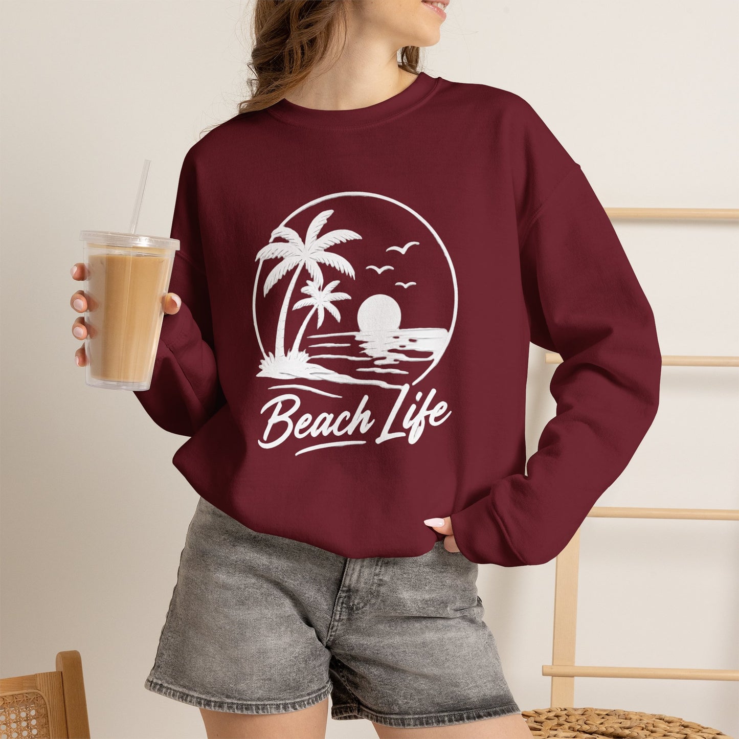 Beach Life Crewneck Sweatshirt