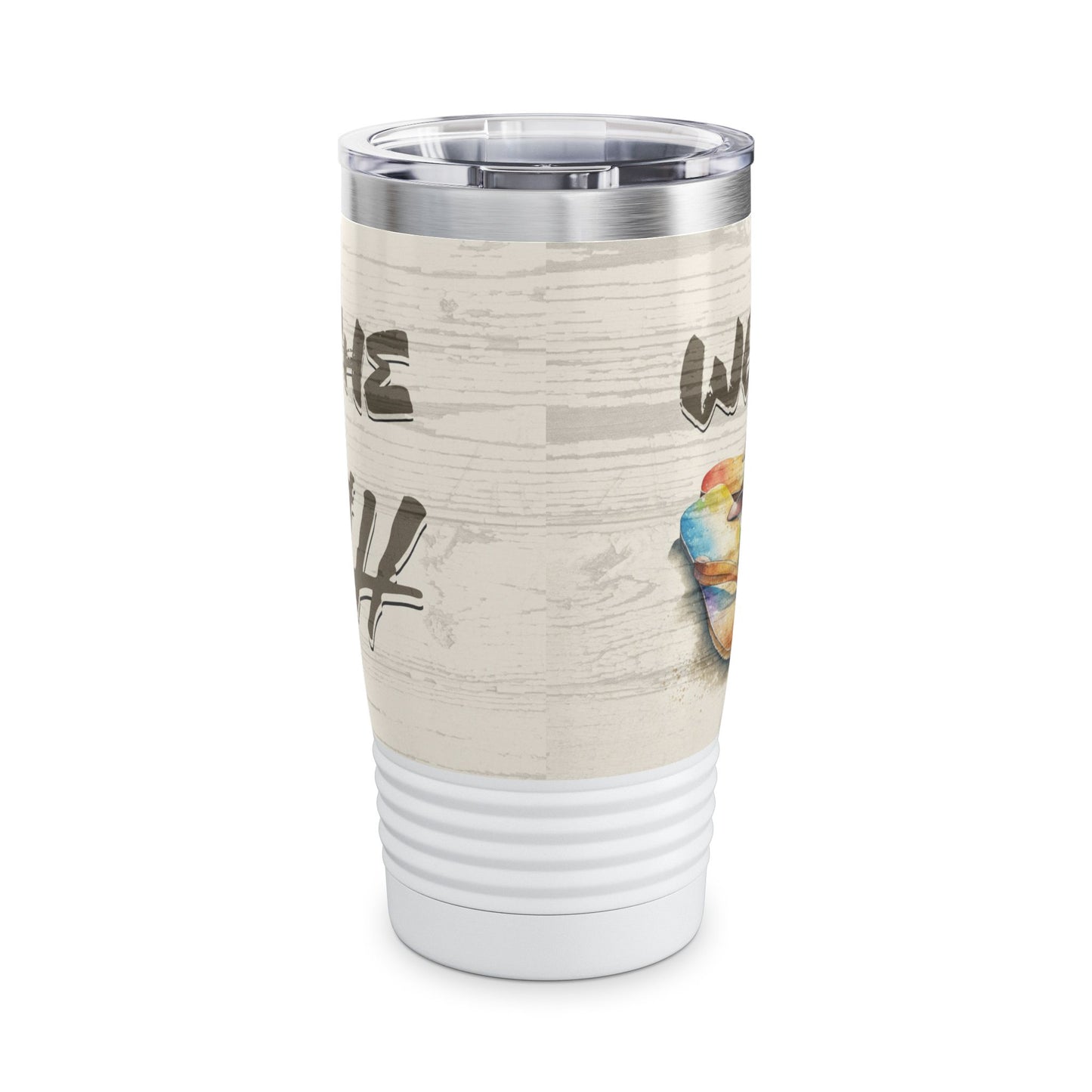 Welcome to the Beach Ringneck Tumbler, 20oz on Caribbean Rays