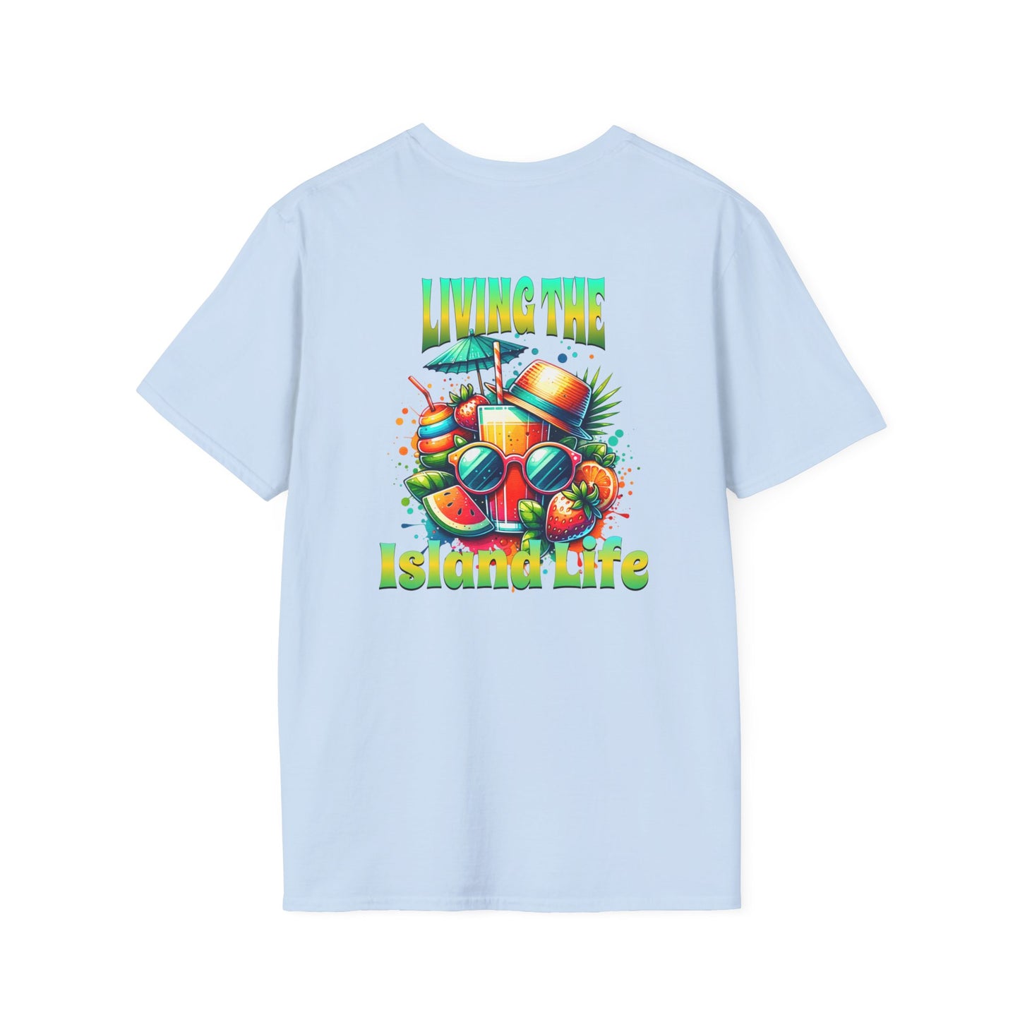 Living the Island Life Unisex Softstyle T-Shirt at Caribbean