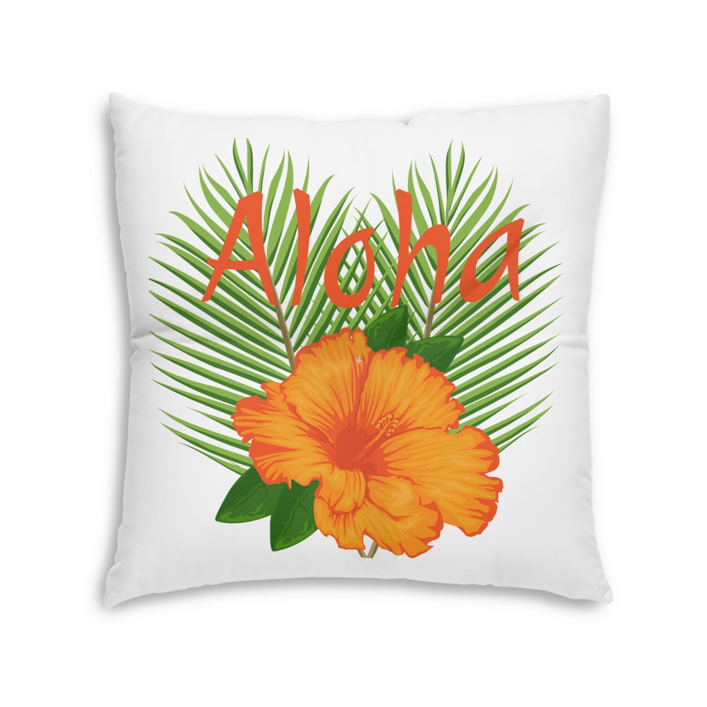 Aloha Tufted Floor Pillow, Square on Caribbean Rays