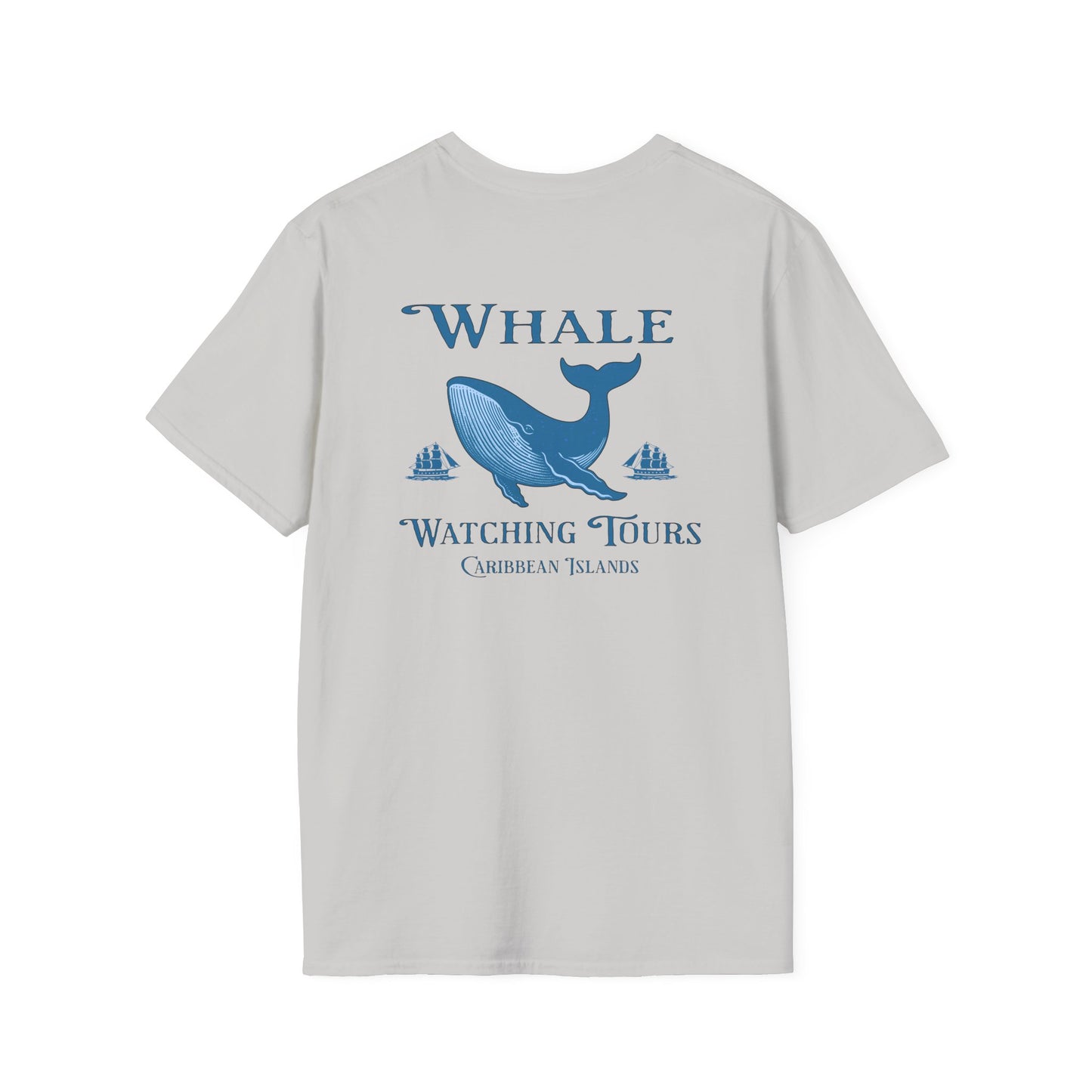 Whale Watching Tours Unisex Softstyle T-Shirt - Caribbean Rays