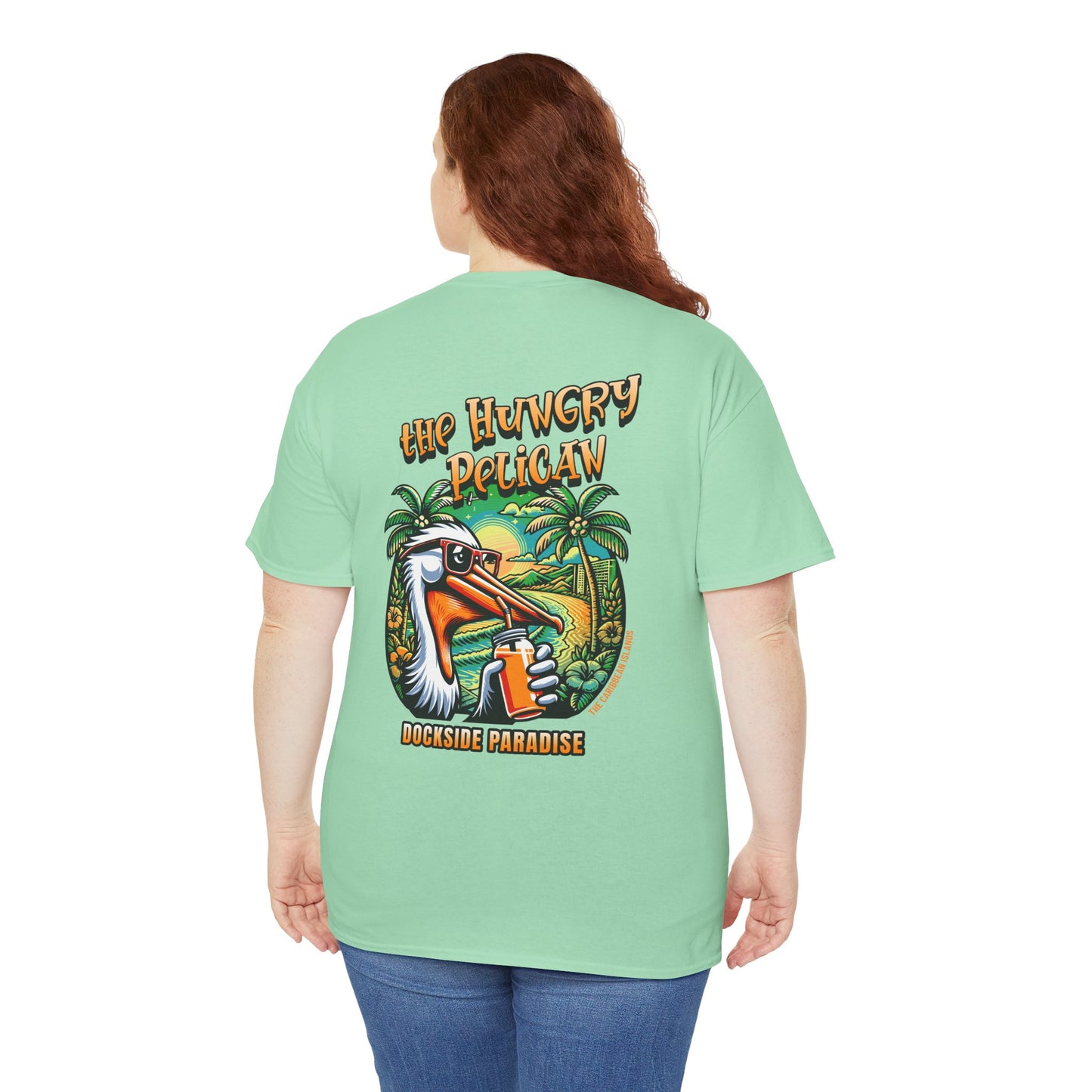 The Hungry Pelican Dockside Paradise Unisex Heavy Cotton Tee