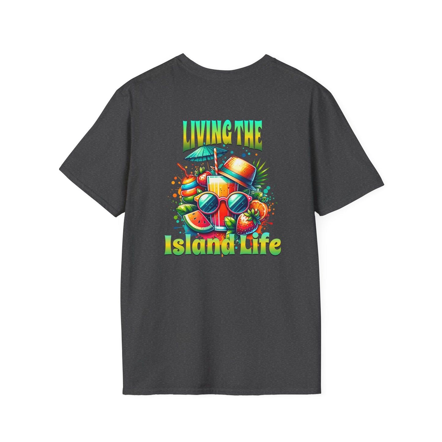Living the Island Life Unisex Softstyle T-Shirt at Caribbean