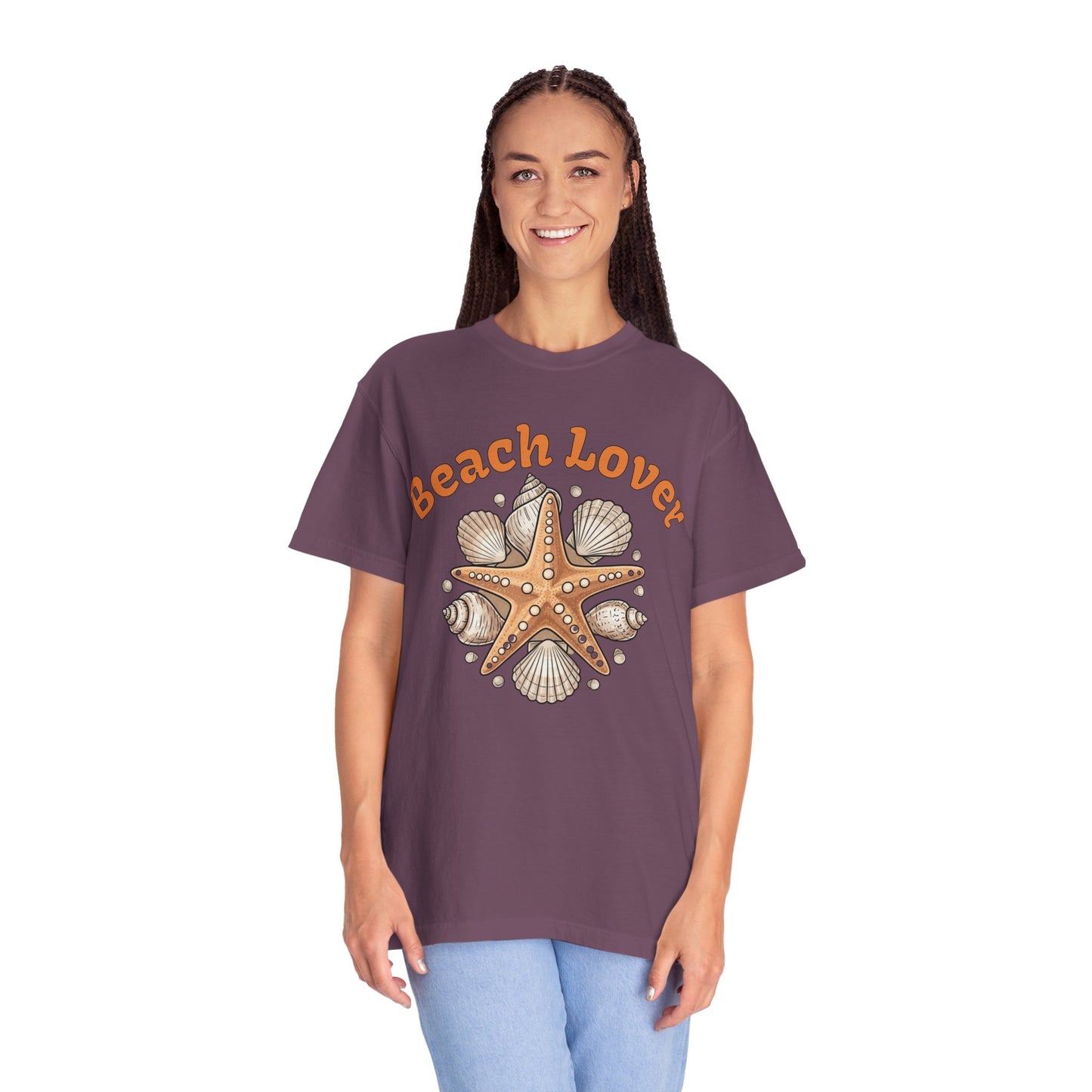 Beach Lover T-Shirt — Seashell & Starfish Graphic Tee