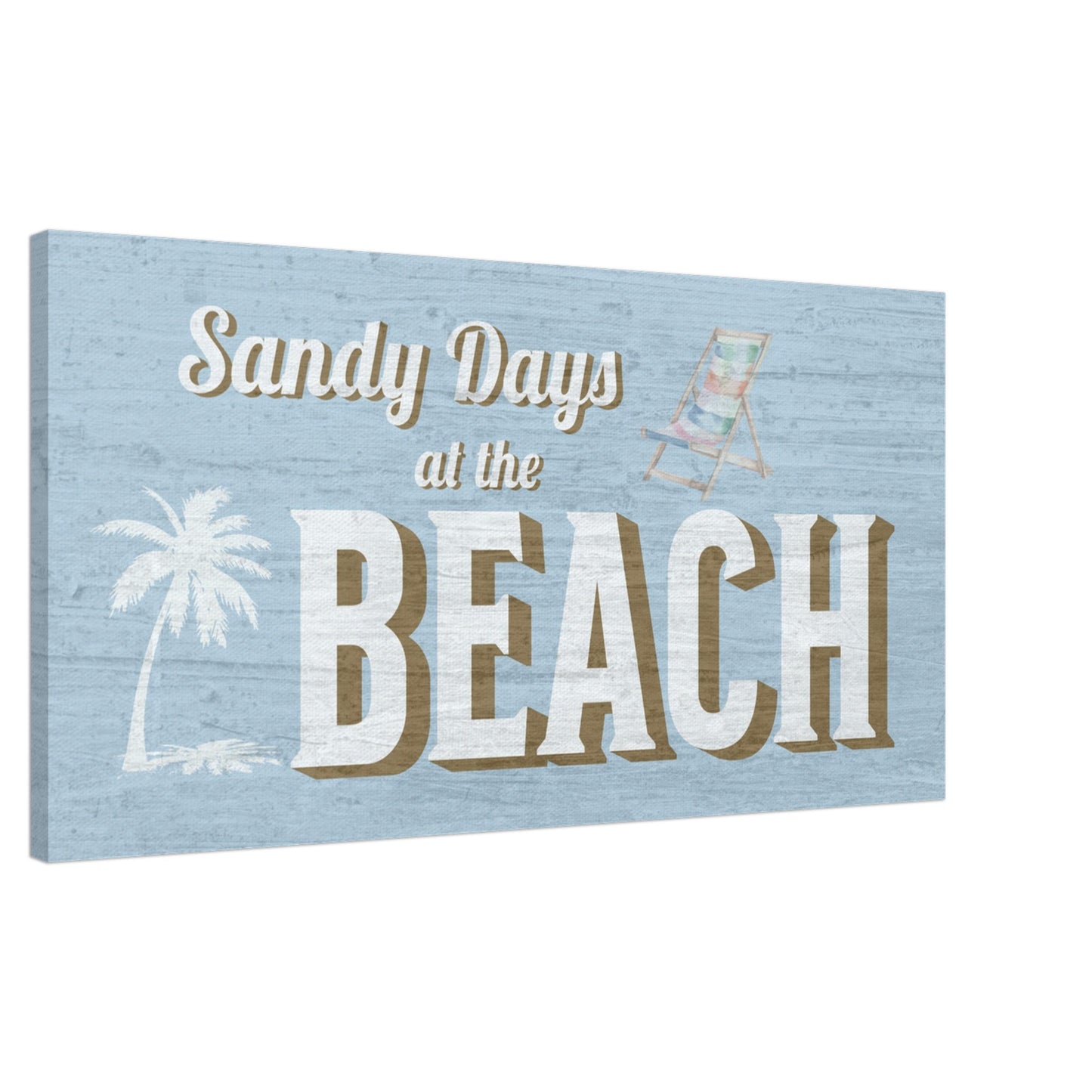 Sandy Days at the Beach Large Canvas Wall Print Caribbean Rays