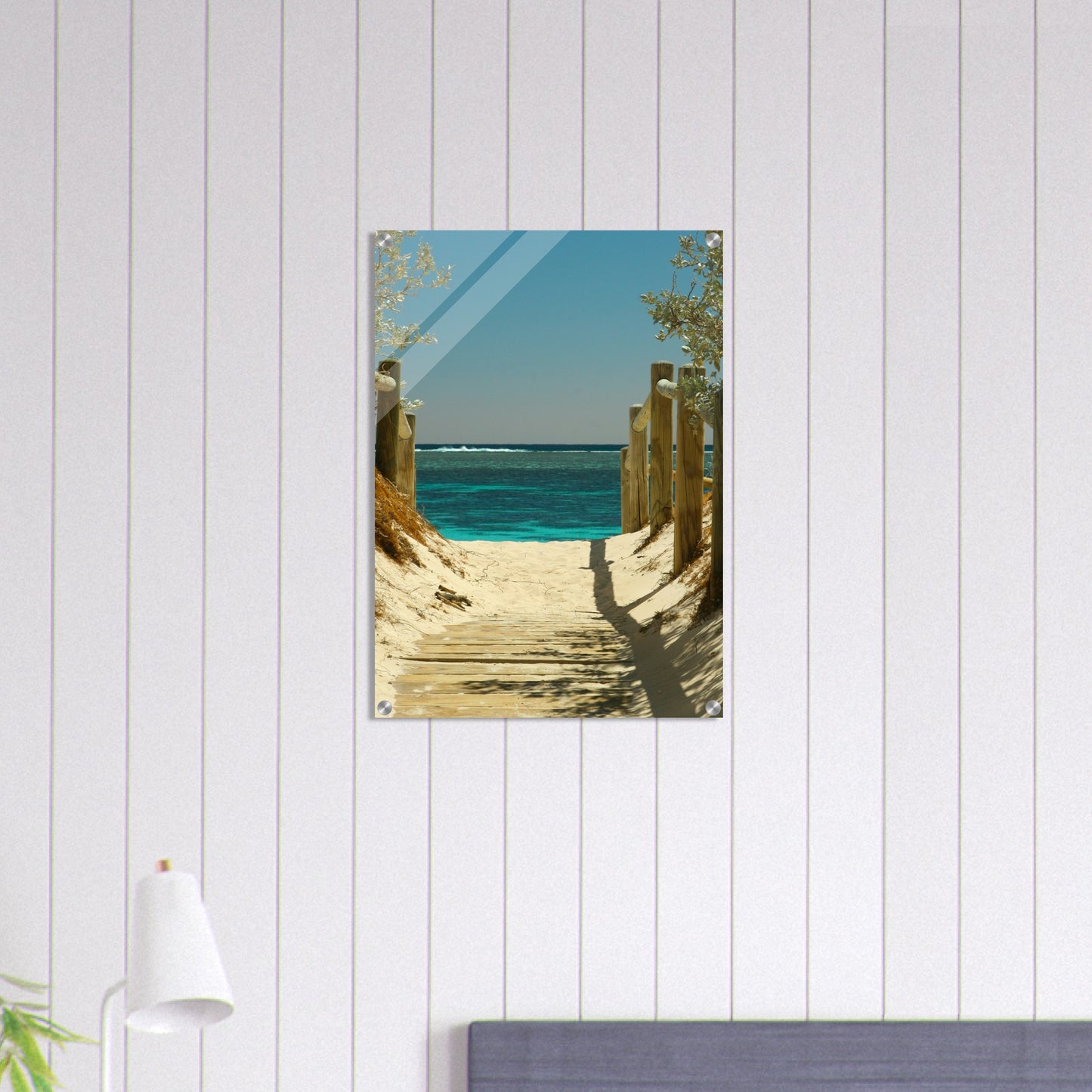 Path to Paradise Acrylic Wall Print - Caribbean Rays
