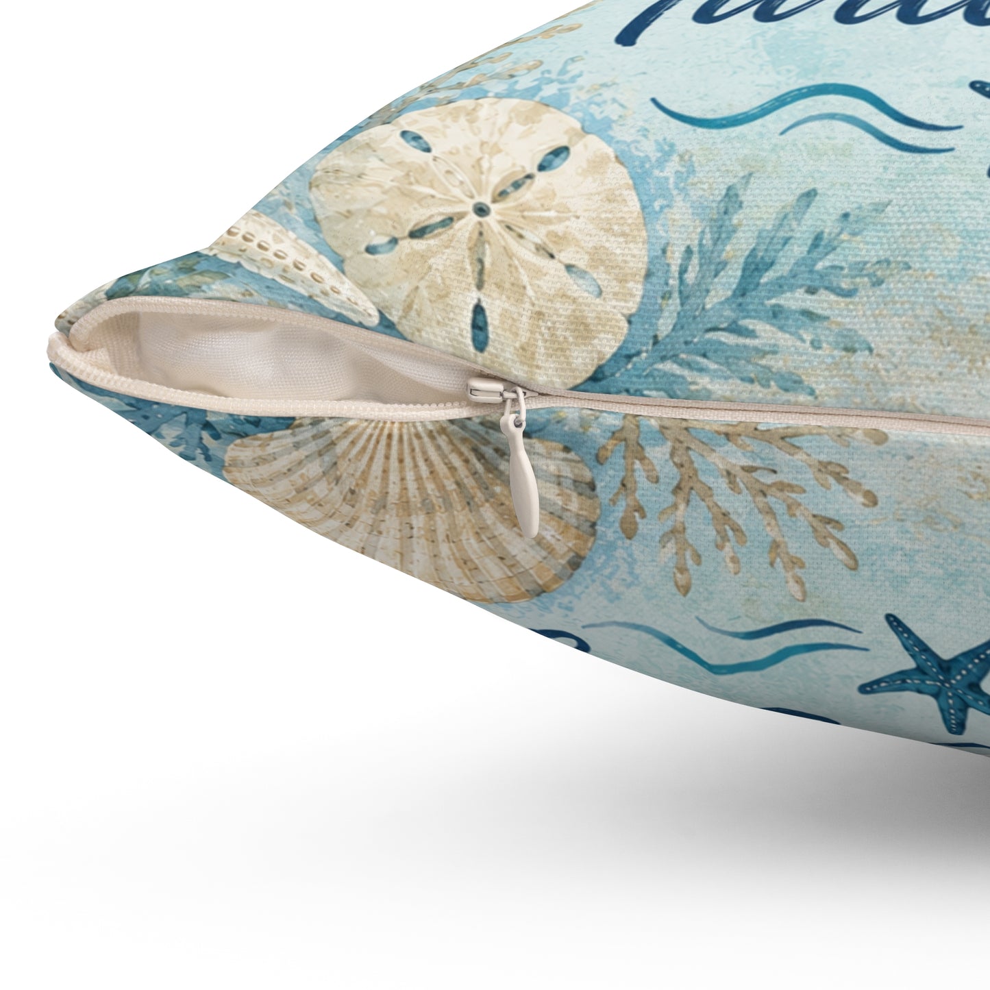 Turtle Bay Spun Polyester Square Pillow