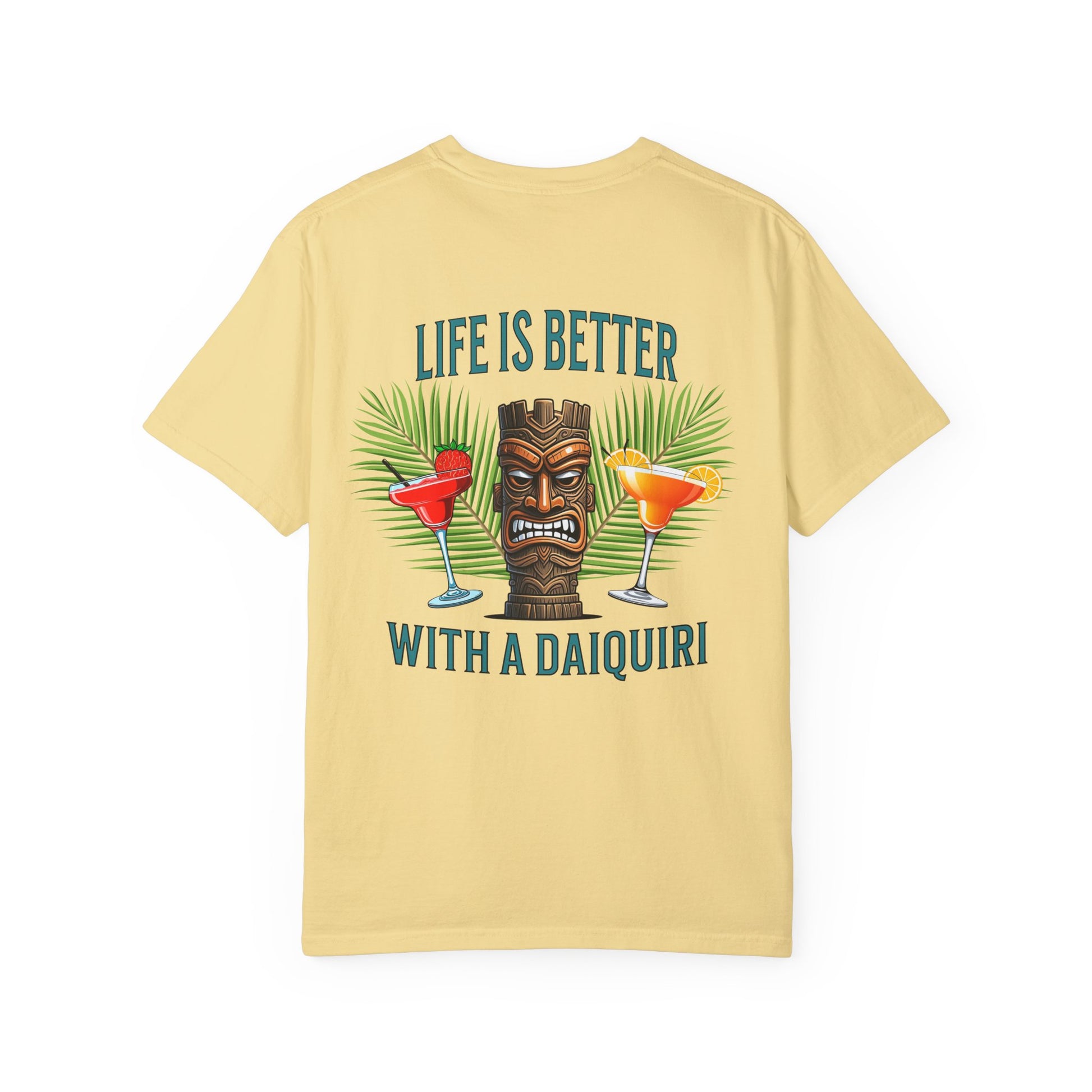 Resort Collection Life Is Better With a Daiquiri Unisex Garment-Dyed T-shirt on Caribbean Rays