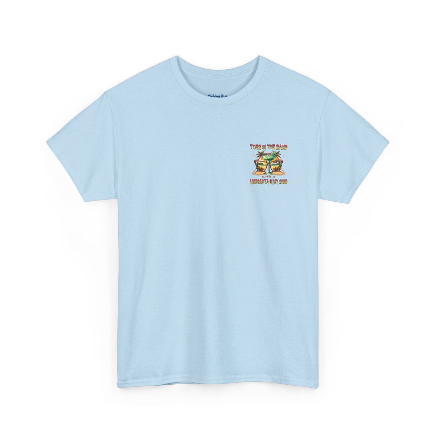 Toes in the Sand A Margarita in My Hand Unisex Heavy Cotton Tee