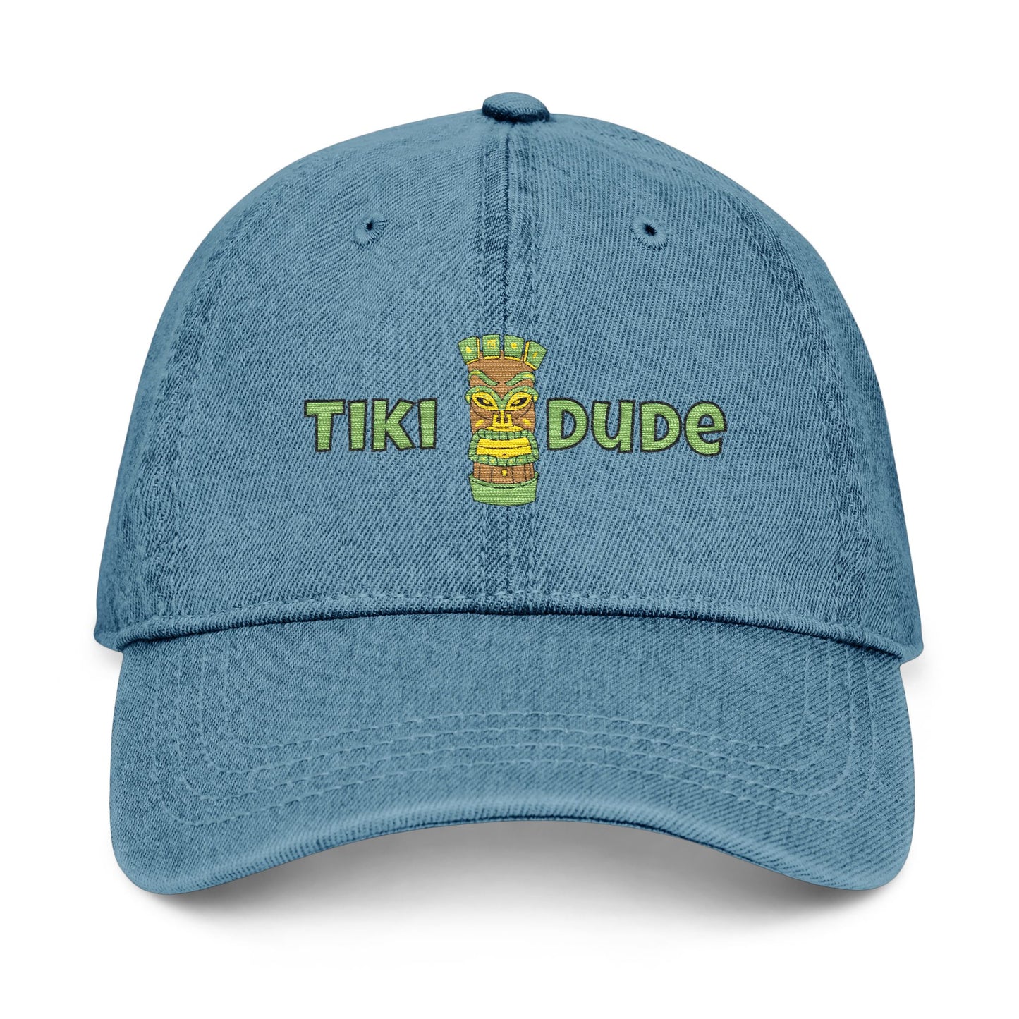 Tiki Dude Embroidered Denim Hat