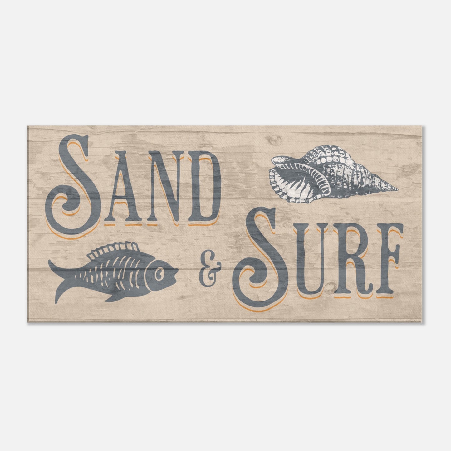 Sand & Surf Large Canvas Wall Print at Caribbean Rays