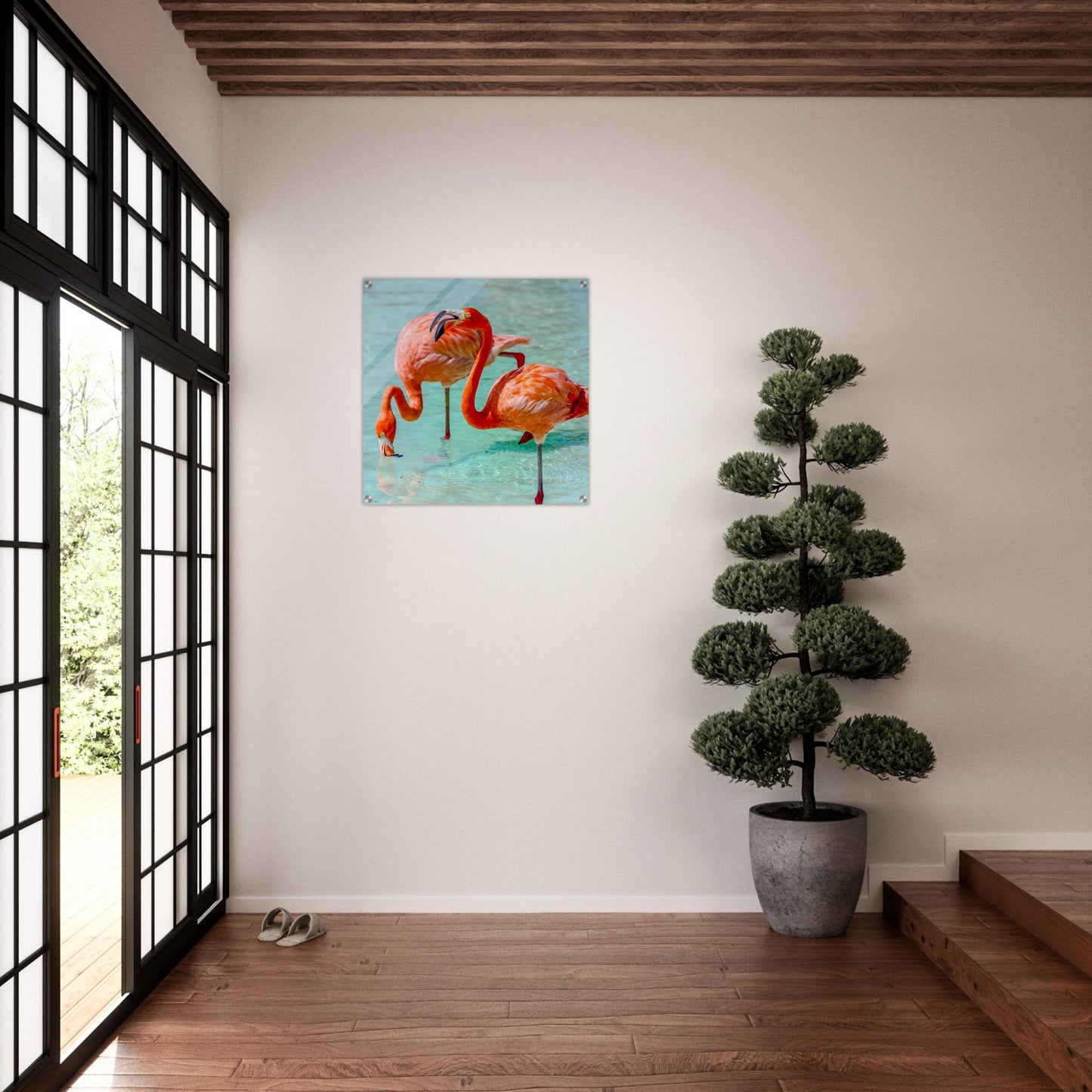 Flamingo Duo Acrylic Wall Print