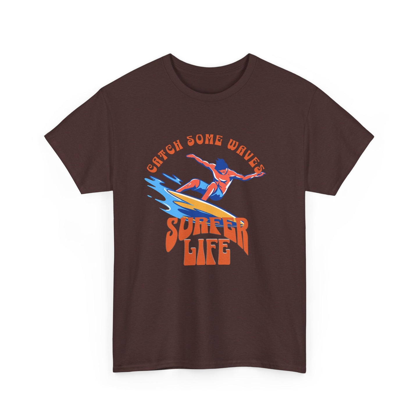 Surf Life Unisex Heavy Cotton Tee, Beachwear, Casual Summer Shirt at Caribbean Rays