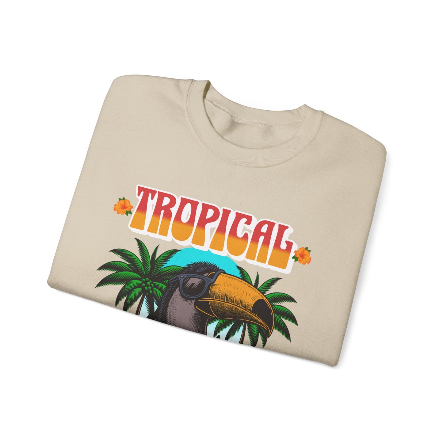 Tropical Toucan Crewneck Sweatshirt – Unisex Heavy Blend
