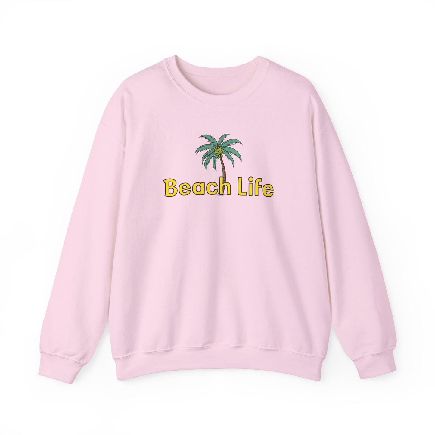 Beach Life Unisex Heavy Blend™ Crewneck Sweatshirt on Caribbean Rays