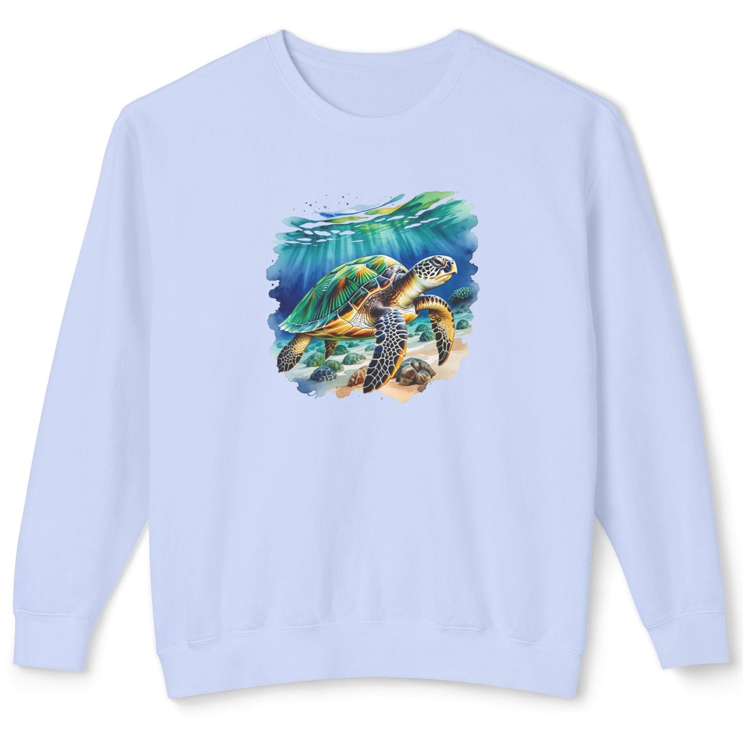 Ocean Turtle Unisex Lightweight Crewneck Sweatshirt at Caribbean Rays