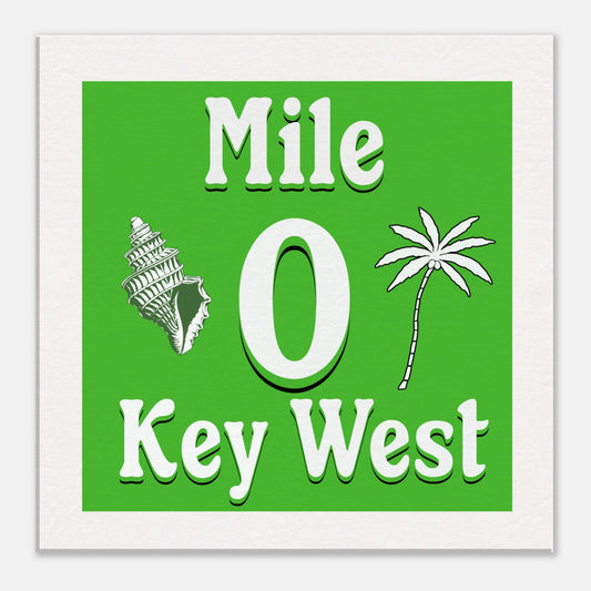 Mile Zero Key West Canvas Wall Print at Caribbean Rays