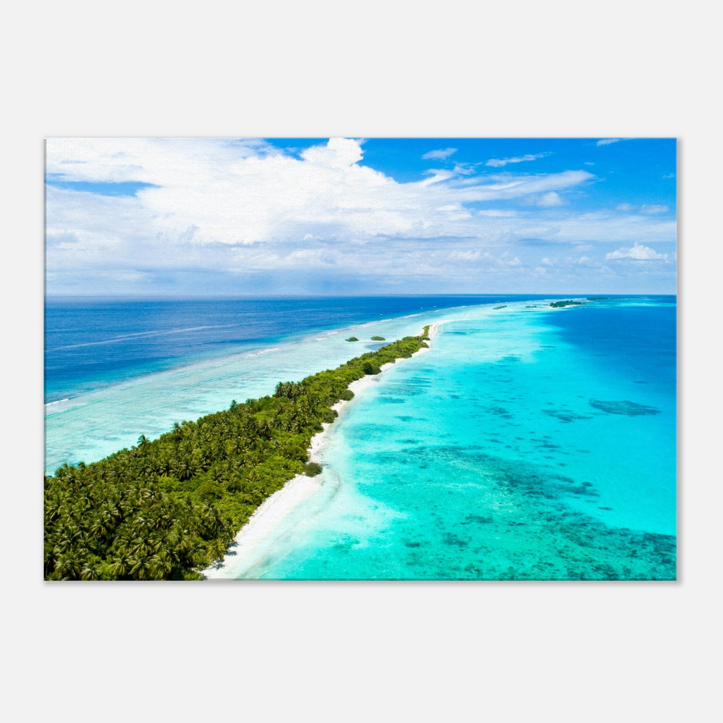 Skinny Island Canvas Wall Print -Caribbean Rays