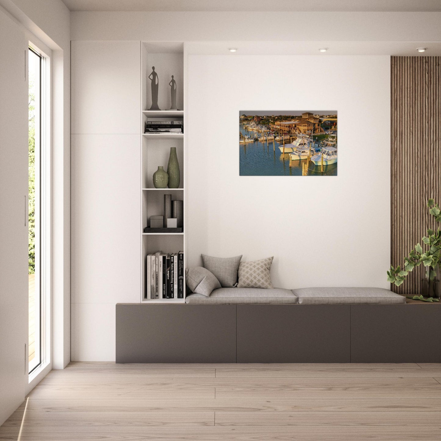 Breakwater Dockside Canvas Wall Print on Caribbean Rays