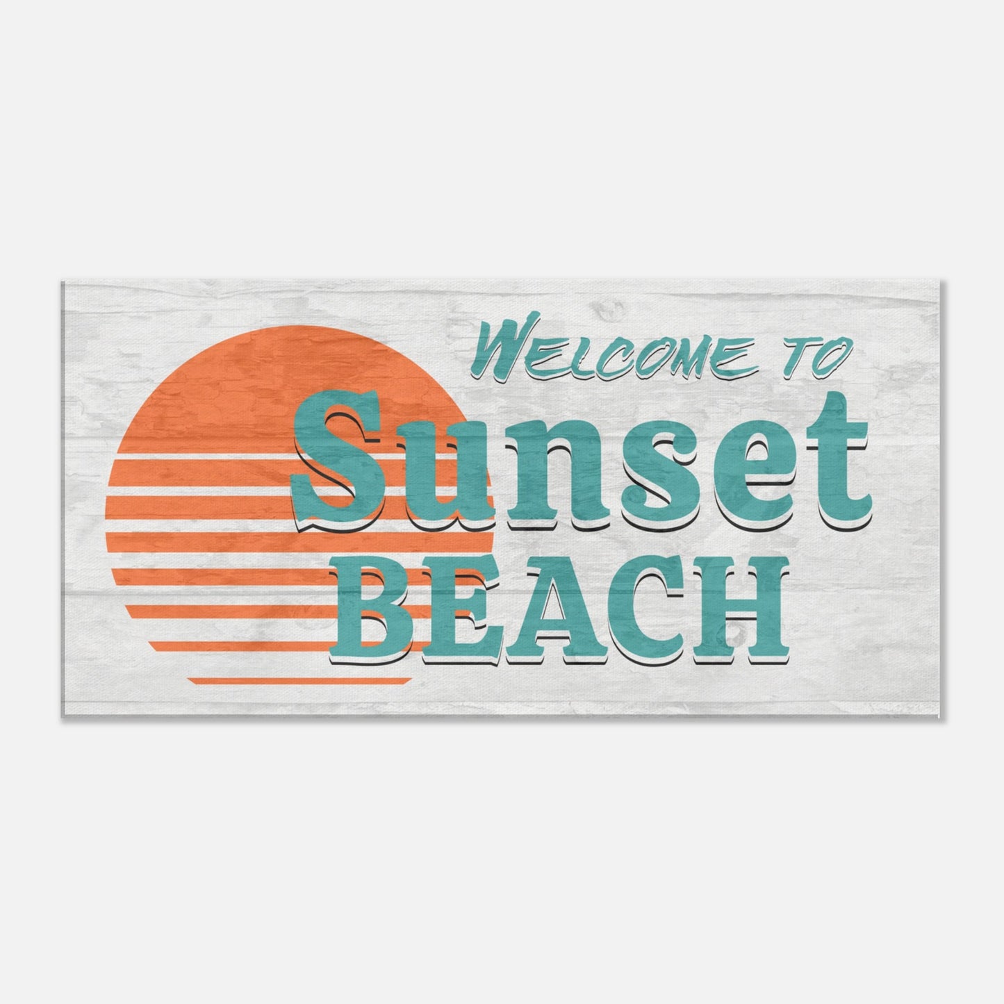 Welcome to Sunset Beach Canvas Wall Print by Caribbean Rays