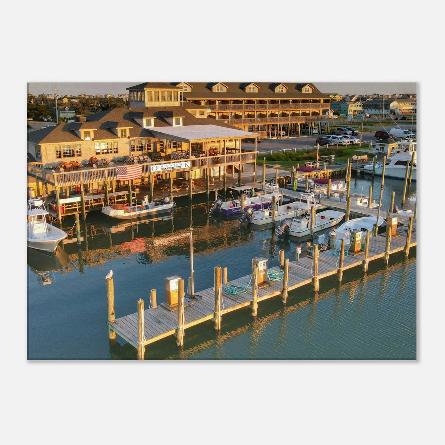 Breakwater Deck Canvas Wall Print at Caribbean Rays