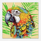 Colorful Parrot Head Right Canvas Wall Print at Caribbean Rays