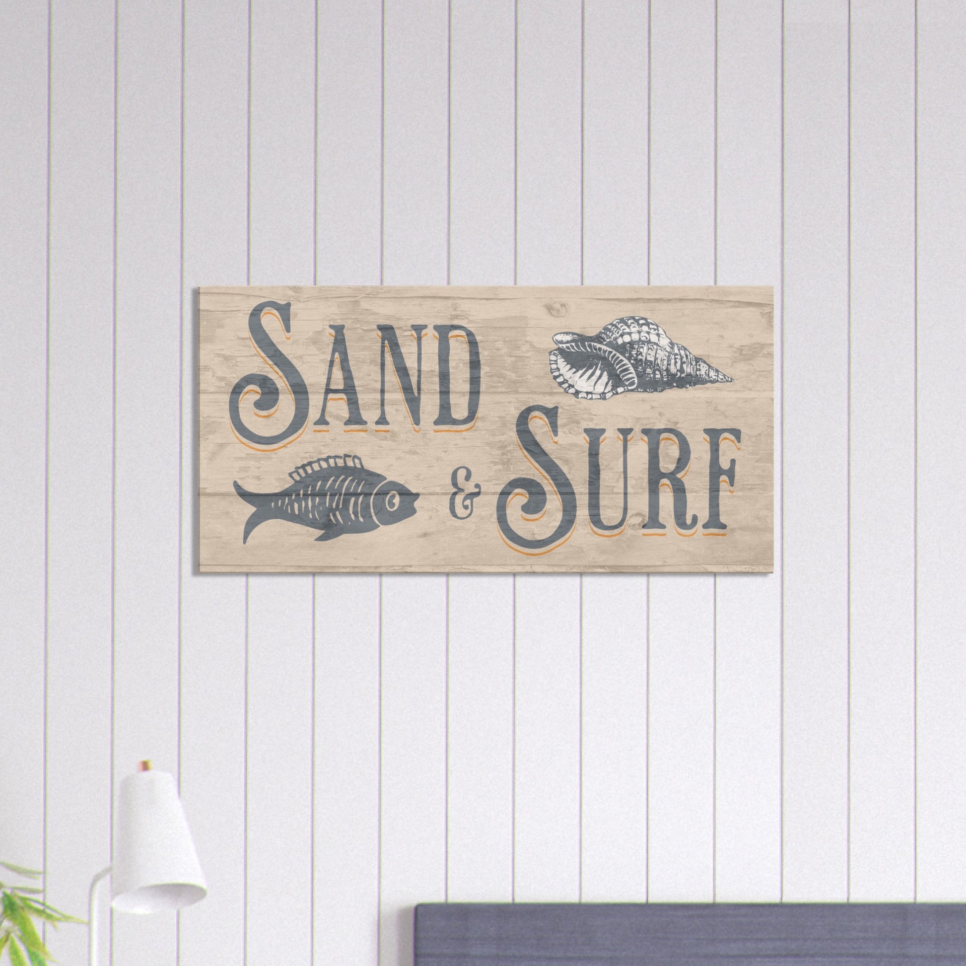 Sand & Surf Large Canvas Wall Print - Caribbean Rays