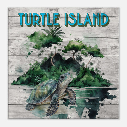 Turtle Island Canvas Wall Print by Caribbean Rays