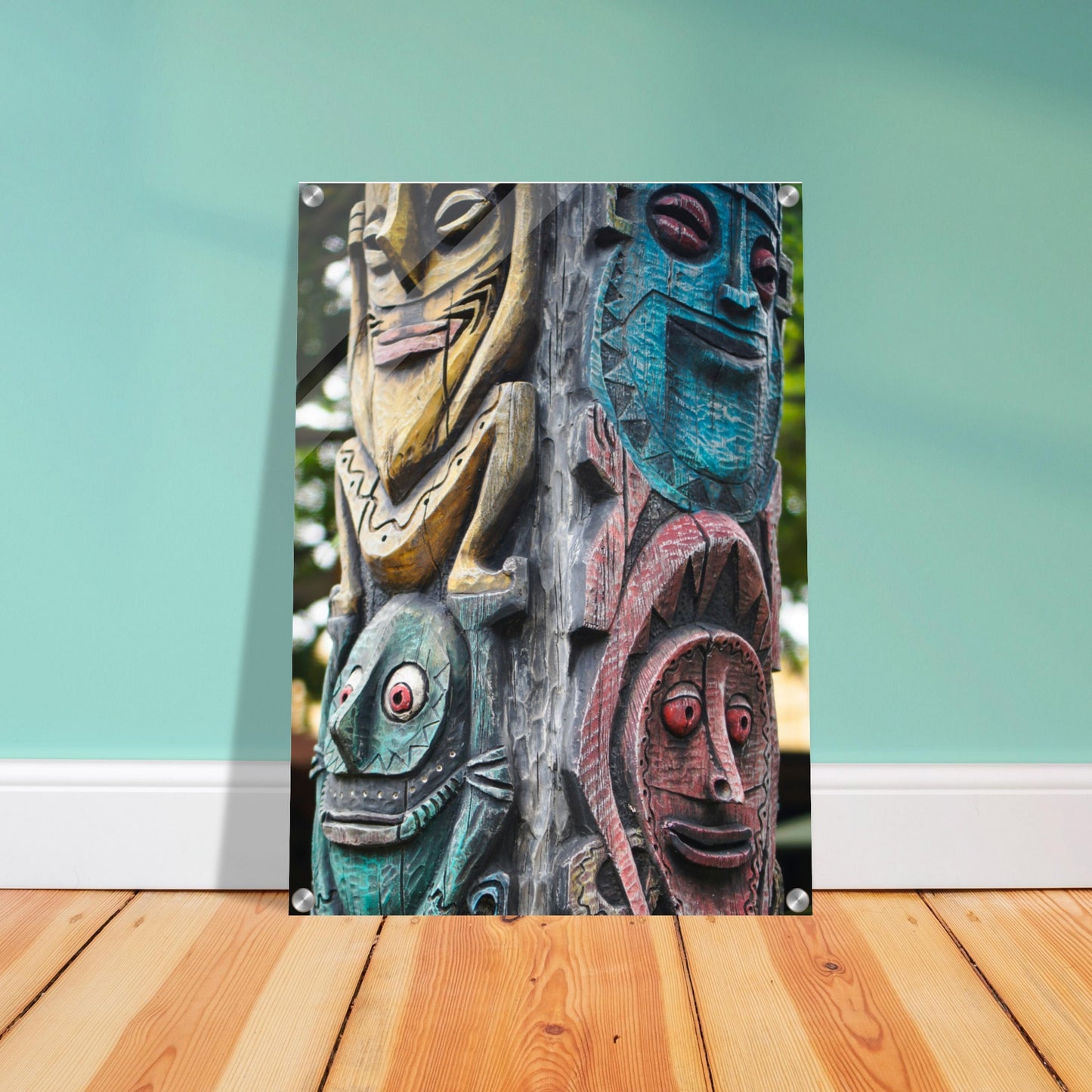 Tiki Totem Acrylic Wall Print - Caribbean Rays