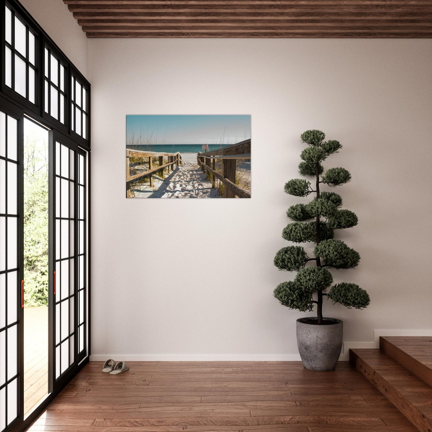 Beach Entrance Canvas Wall Print - Caribbean Rays