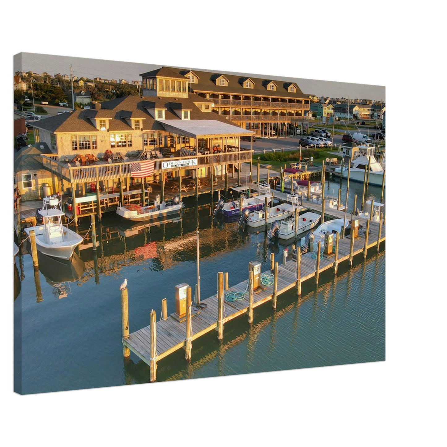 Breakwater Deck Canvas Wall Print by