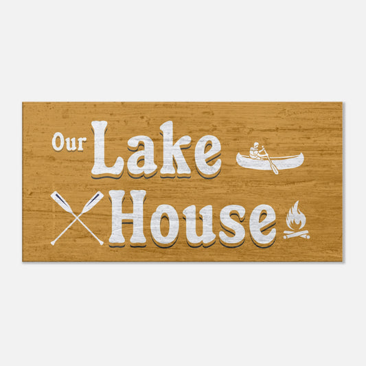 Our Lake House Large Canvas Wall Print by Caribbean Rays