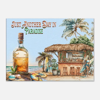 Beach Tiki Time Canvas Wall Print by Caribbean Rays