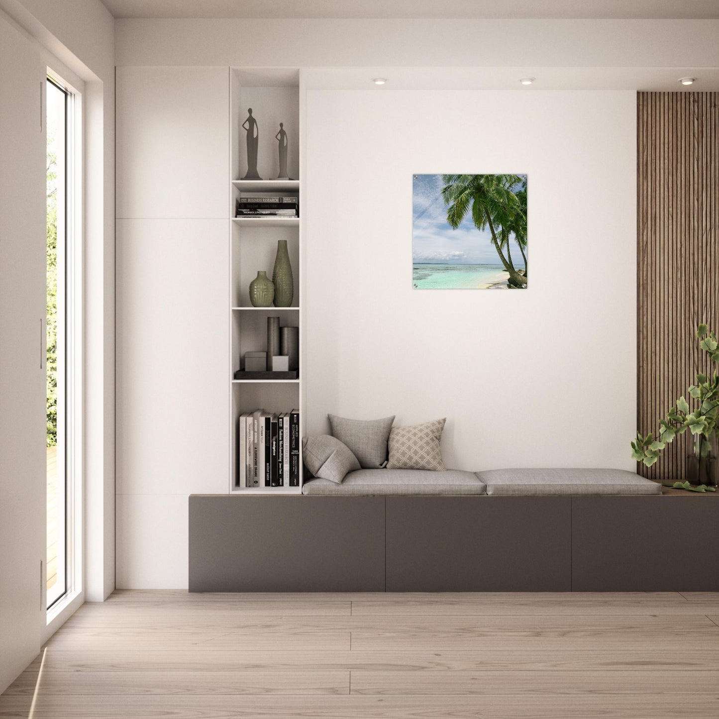 Palm Tree Point Acrylic Wall Print - Caribbean Rays