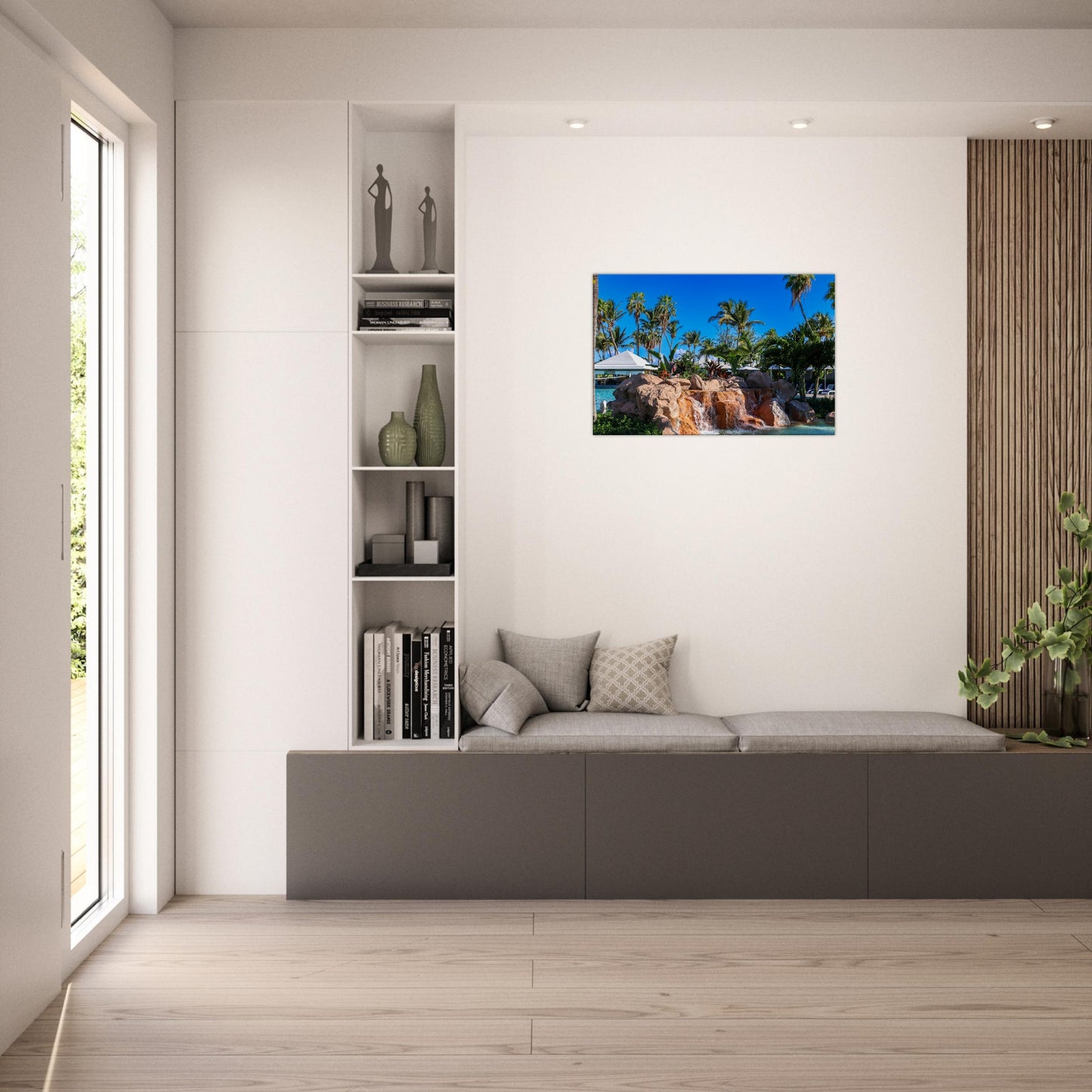 Paradise Resort Canvas Wall Print on Caribbean Rays
