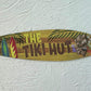 17in The Tiki Hut Aluminum Metal Surfboard Sign at Caribbean Rays