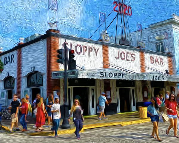 20x16 Joe's NYE 2020 Canvas Giclee Print Wall Art by Caribbean Rays