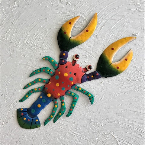 Maggie The Funky Decor, Wall Lobster Art-Caribbean Metal Rays Lobster